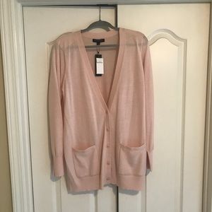 Banana Republic NWT Powder Puff Pink Cardigan XL